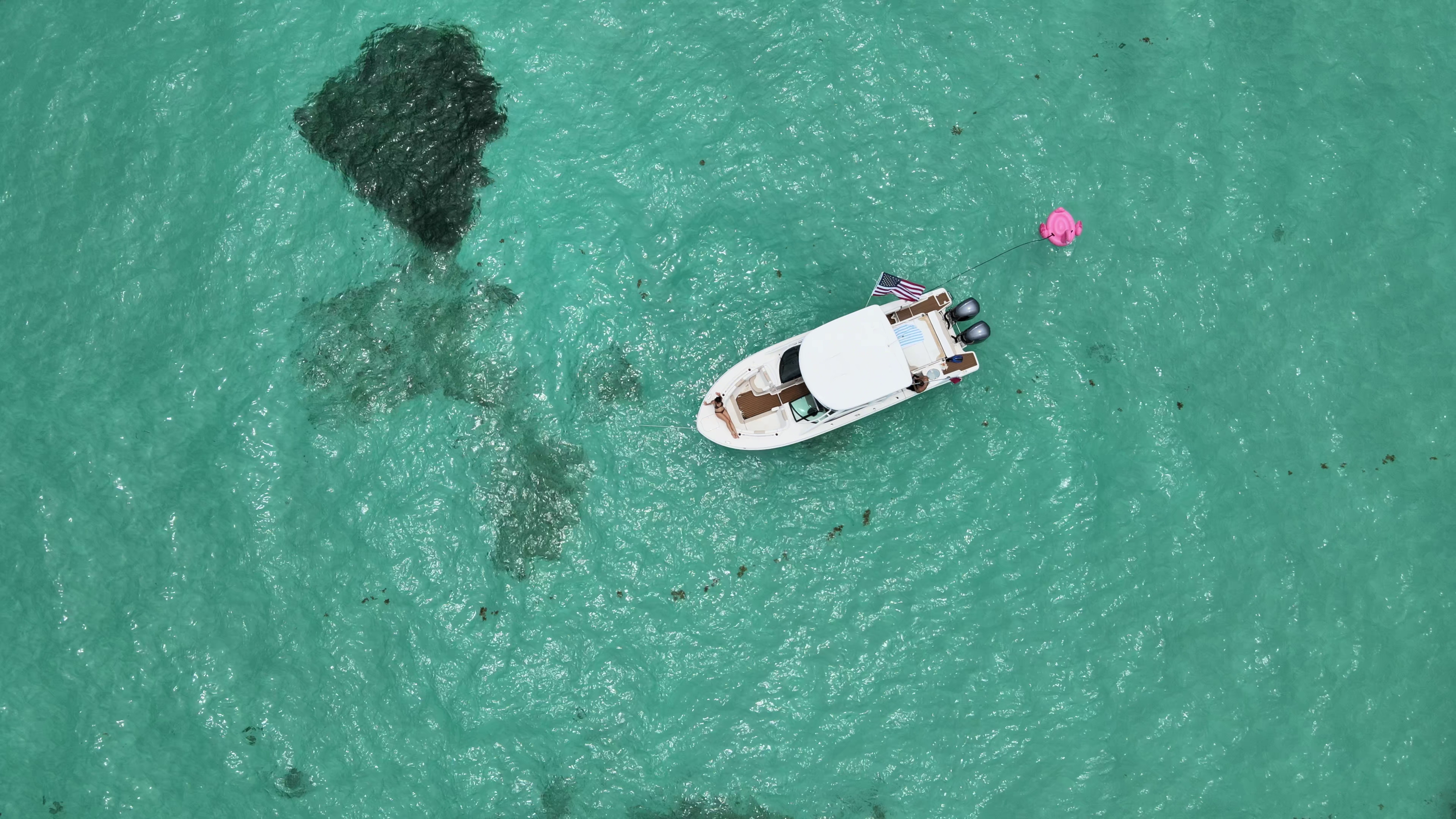 Alligator Reef from Above with White Noise Charters